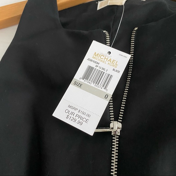 Michael Kors Black Zipper Sheath Dress - Picture 6 of 8